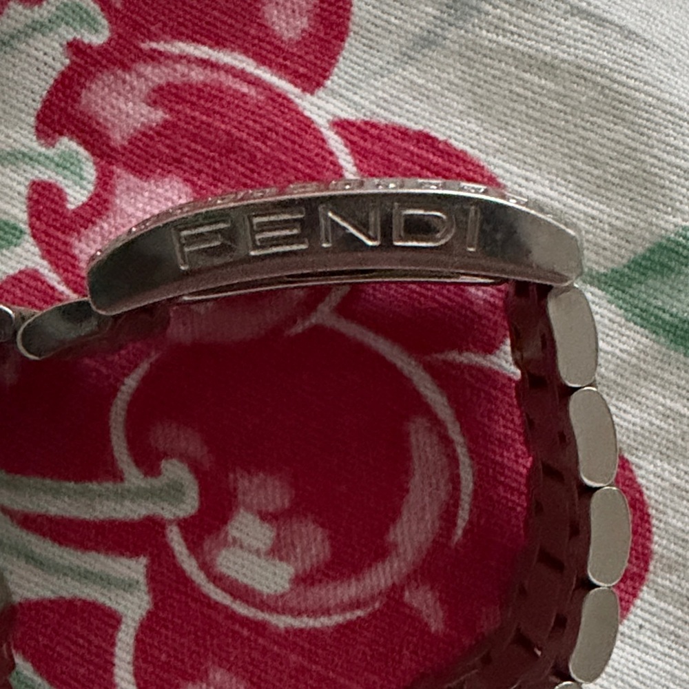 Fendi Silver Square-Faced Watch - image 3